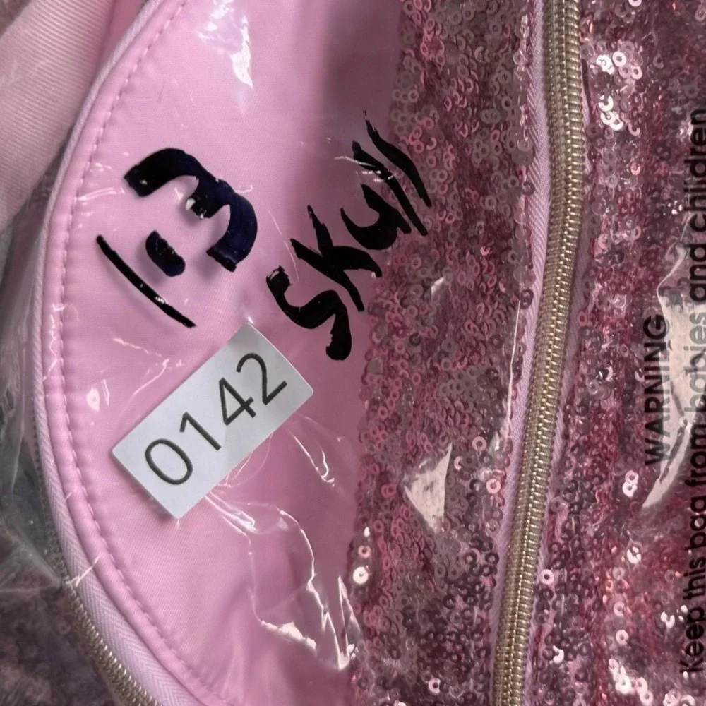 Disney Parks Bibbidi Bobbidi Boutique Pink Sequin‎ Tiara Mouse Ears Backpack